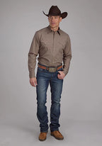 Roper 2221 Solid (Brown) - Men's Western Shirt
