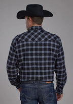 Roper 2205 Flannel (Black) - Men's Western Shirt