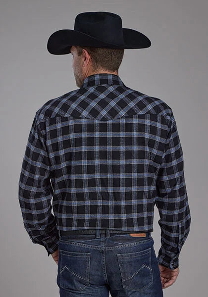 Roper 2205 Flannel (Black) - Men's Western Shirt