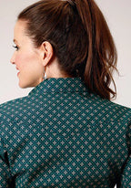 Roper 1836 Cross Walk Foulard (Green) - Women's Western Shirt