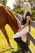 Short Sleeve Lace shirt- Black