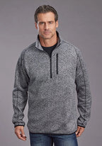 Stetson 2328 Honeycomb Bonded (Grey) - Men's Knit Sweater