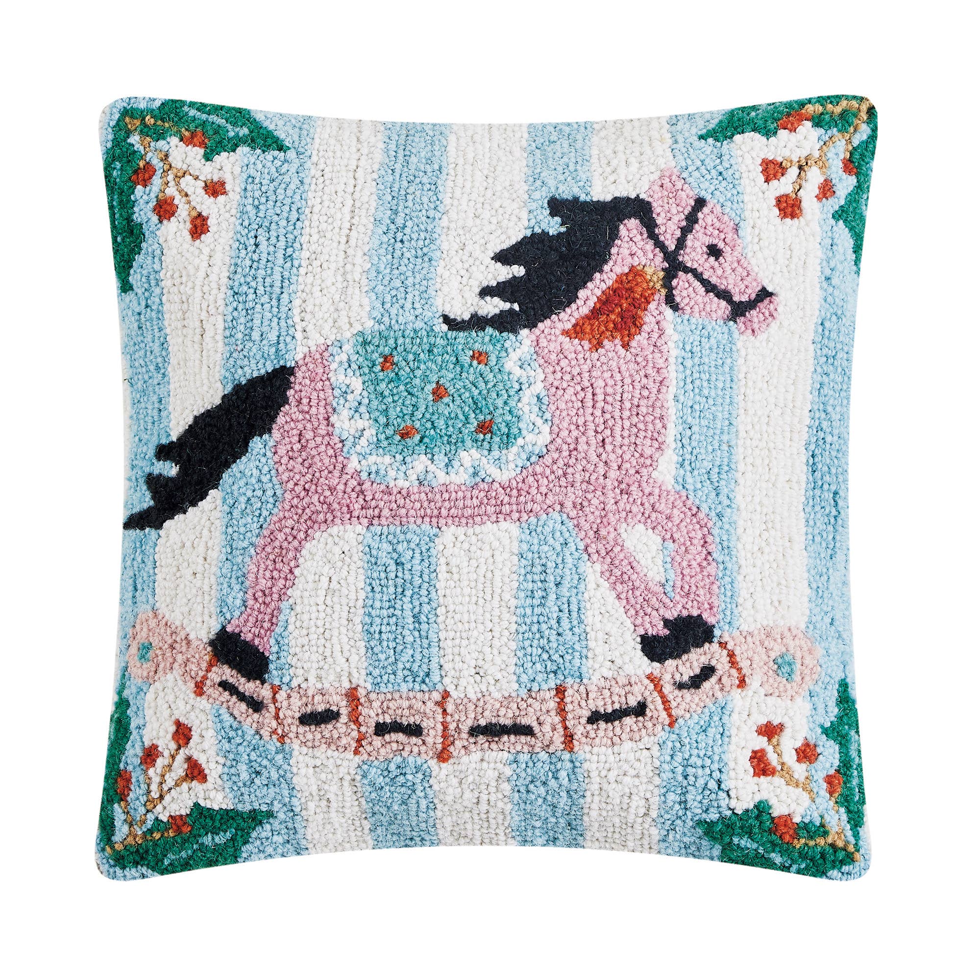Peking Handicraft - Holly Stripe Horse Hook Pillow