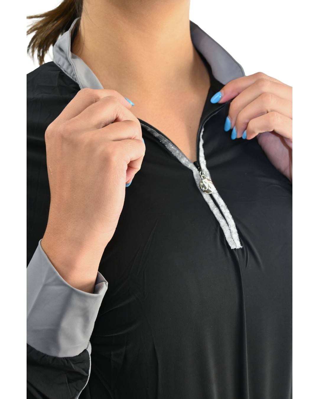 Cool and Comfortable Black Sun Shirt with Glitter Bars