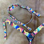 PONY Nylon Headstall & Breast Collar Set- Serape and Sunflower Print