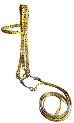 Horse Size Premium Nylon Sunflower Print Browband Headstall & Reins