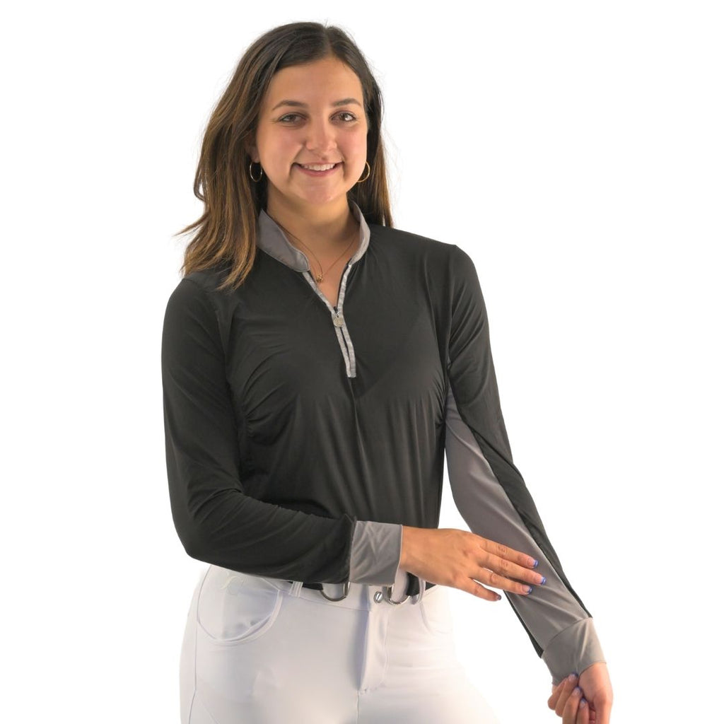 Cool and Comfortable Black Sun Shirt with Glitter Bars