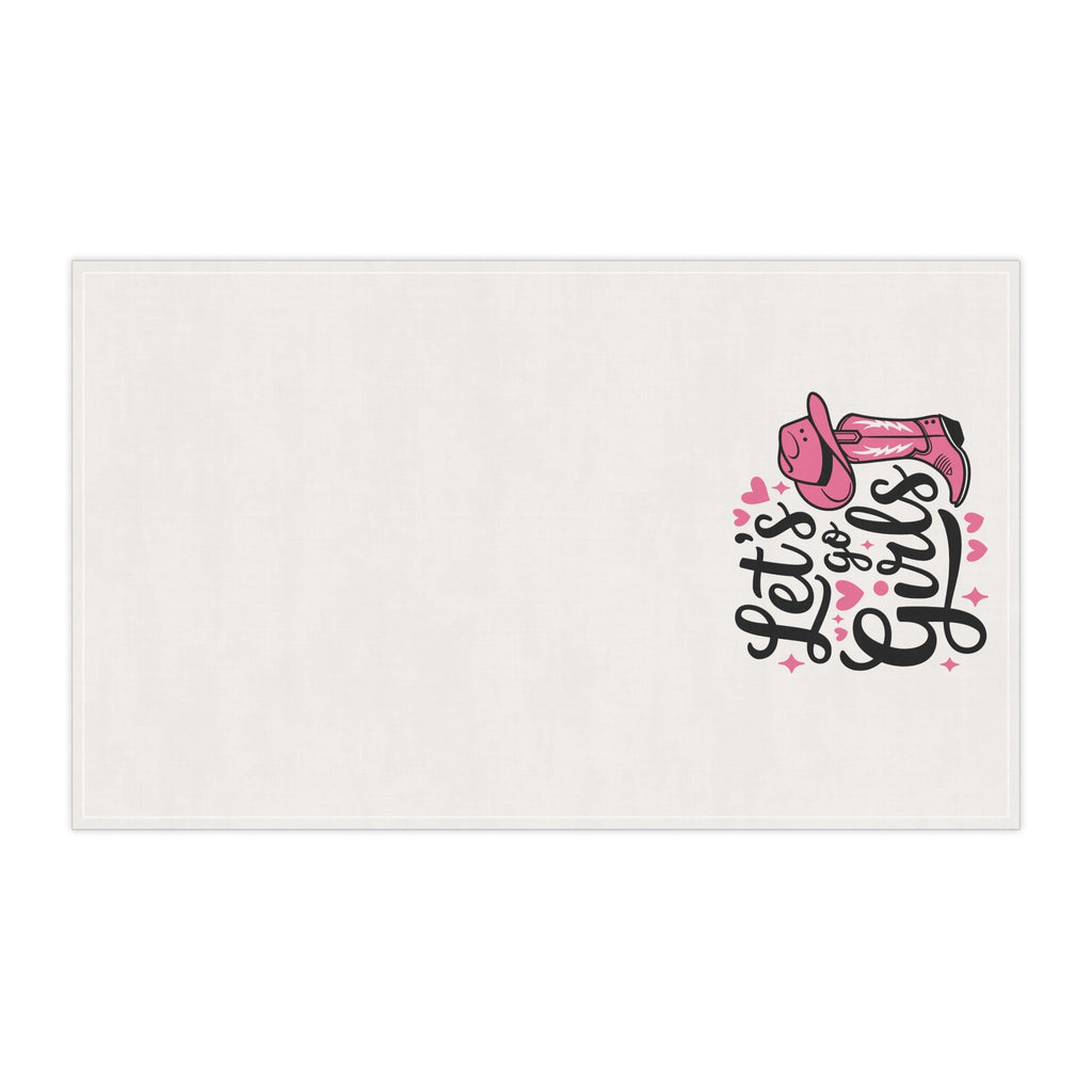 Girls' Western Theme Tea Towels, Let's Go Girls Cowgirl Kitchen Decor, Rustic Home Accents, Gift for Women, Farmhouse Style, Party Essentials
