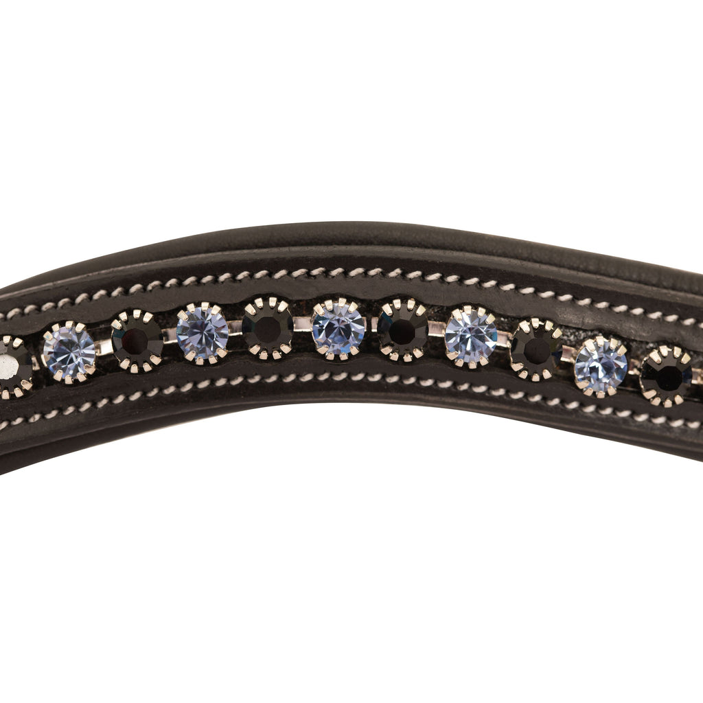 ExionPro Designer Black & Turquoise Blue Crystal Browband