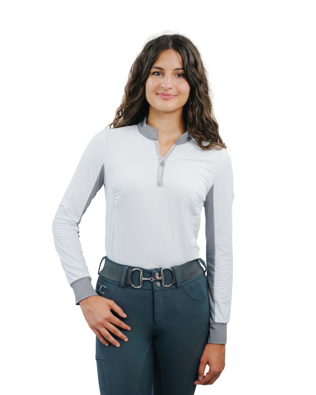 Cool and Comfortable White Sun Shirt with Glitter Bars