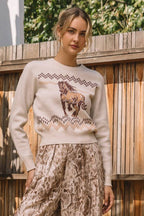 Horse Motif Sweater