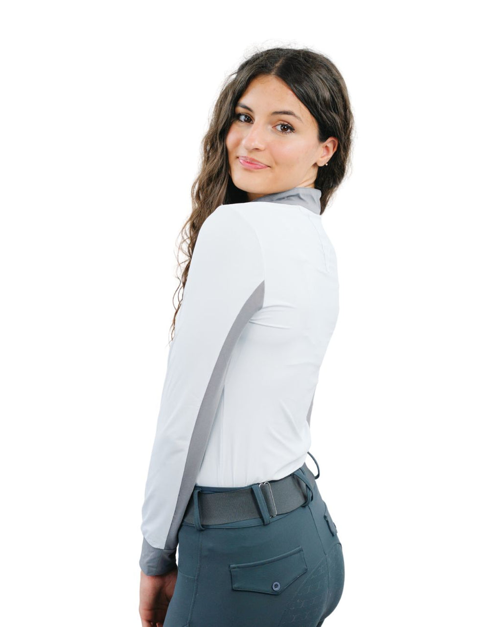 Cool and Comfortable White Sun Shirt with Glitter Bars