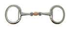 AJ Tack 3-Piece Copper Roller Eggbutt Snaffle Bit