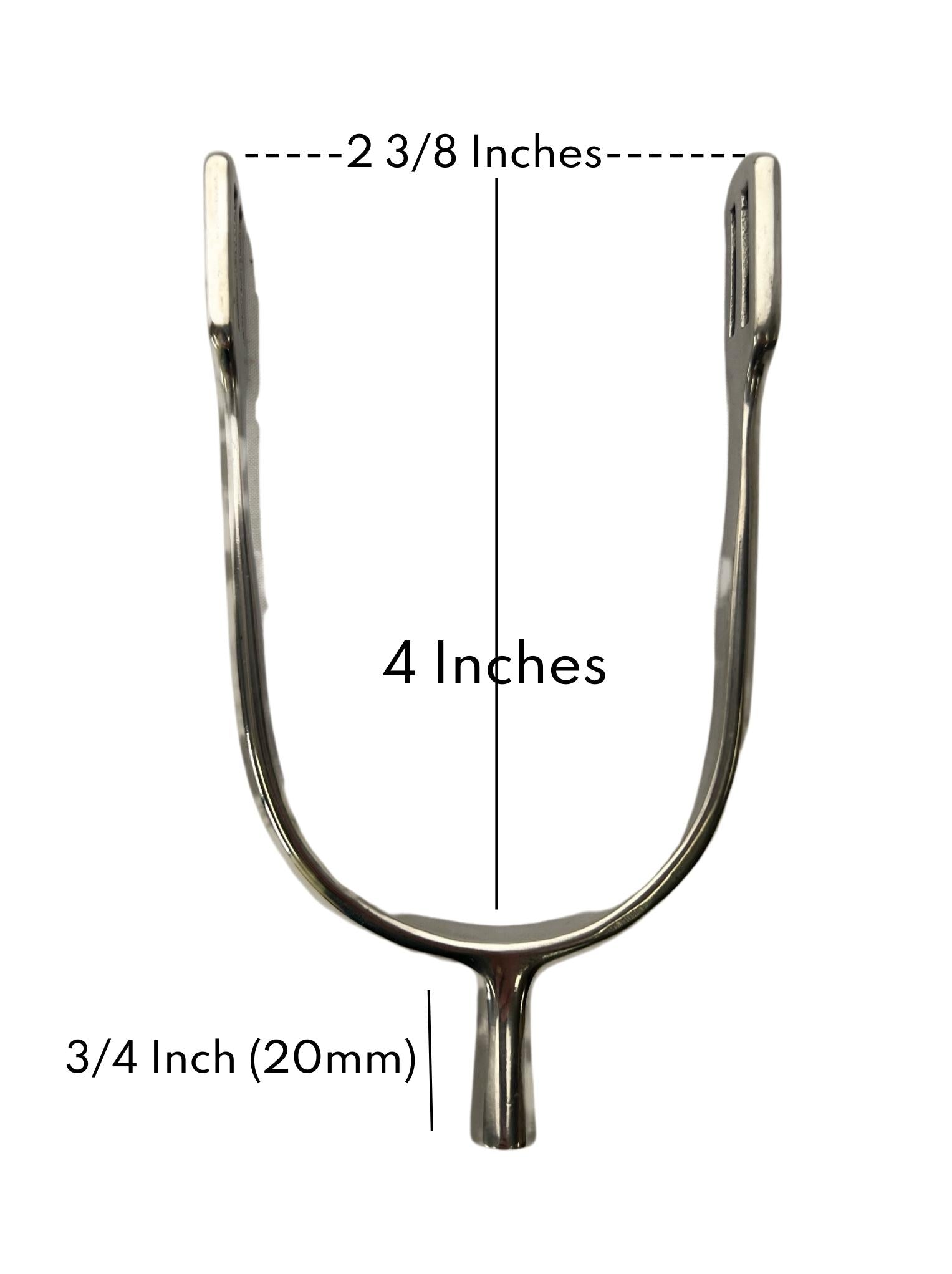 AJ Tack Ladies Stainless Steel Prince of Wales English Spurs