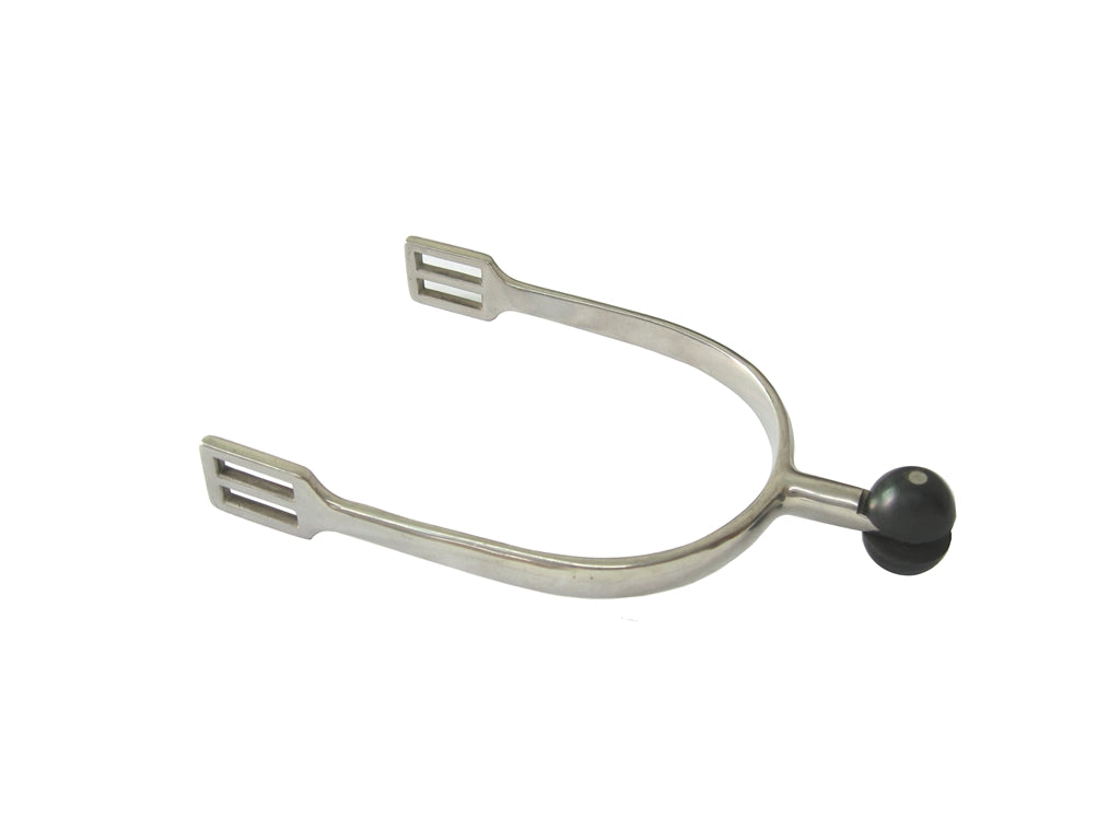 AJ Tack Ladies Stainless Steel Soft Touch Rubber End English Spurs