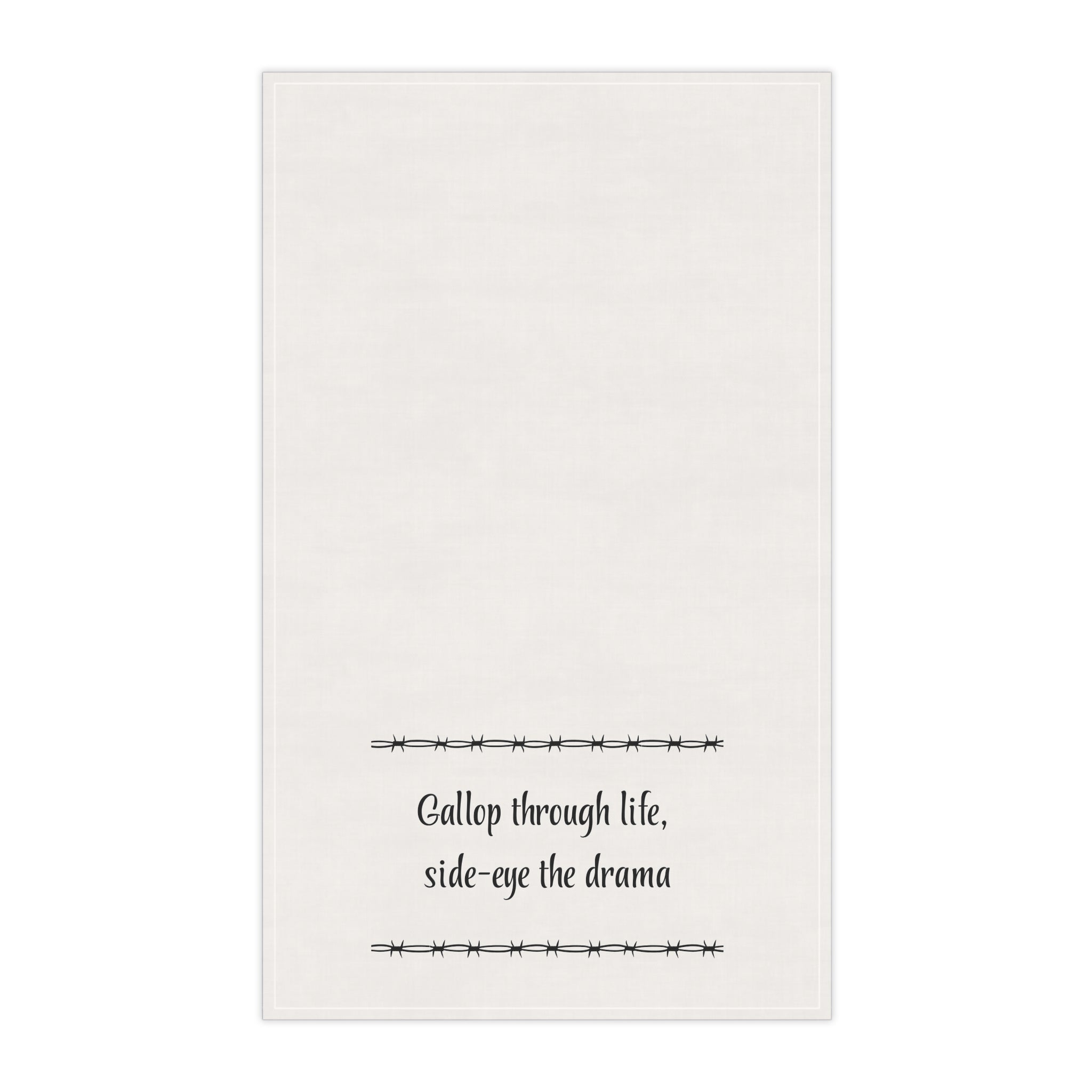 "Gallop through Life, side-eye the drama" Horse-tastic Tea/bar Towels with Inspiring Quotes, Kitchen Decor, Gift for Horse Lovers, Unique Home Accessories, Perfect for Housewarming