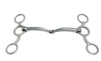 AJ Tack Stainless Steel Jr. Cowhorse Smooth Snaffle Gag Bit - 5 1/4" Cheek