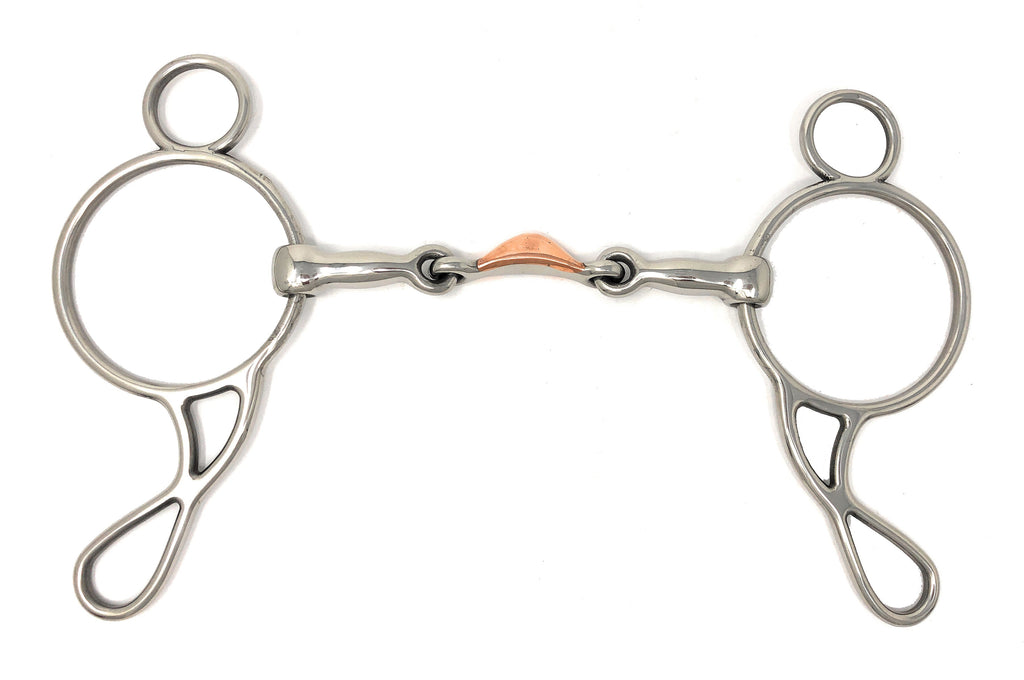 AJ Tack Stainless Steel Moon Dogbone Wonder Gag Bit