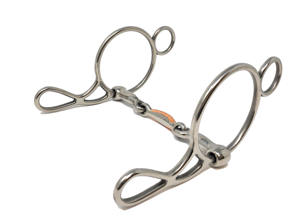 AJ Tack Stainless Steel Moon Dogbone Wonder Gag Bit
