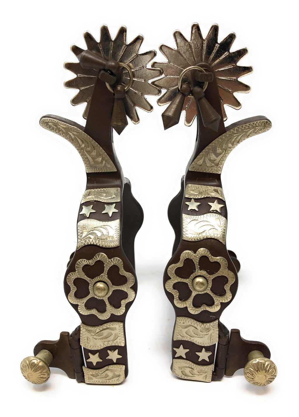 AJ Tack Men's Flower and Spurs Western Spurs