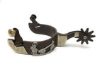 AJ Tack Men's Antique Brown Team Roping Spur Set