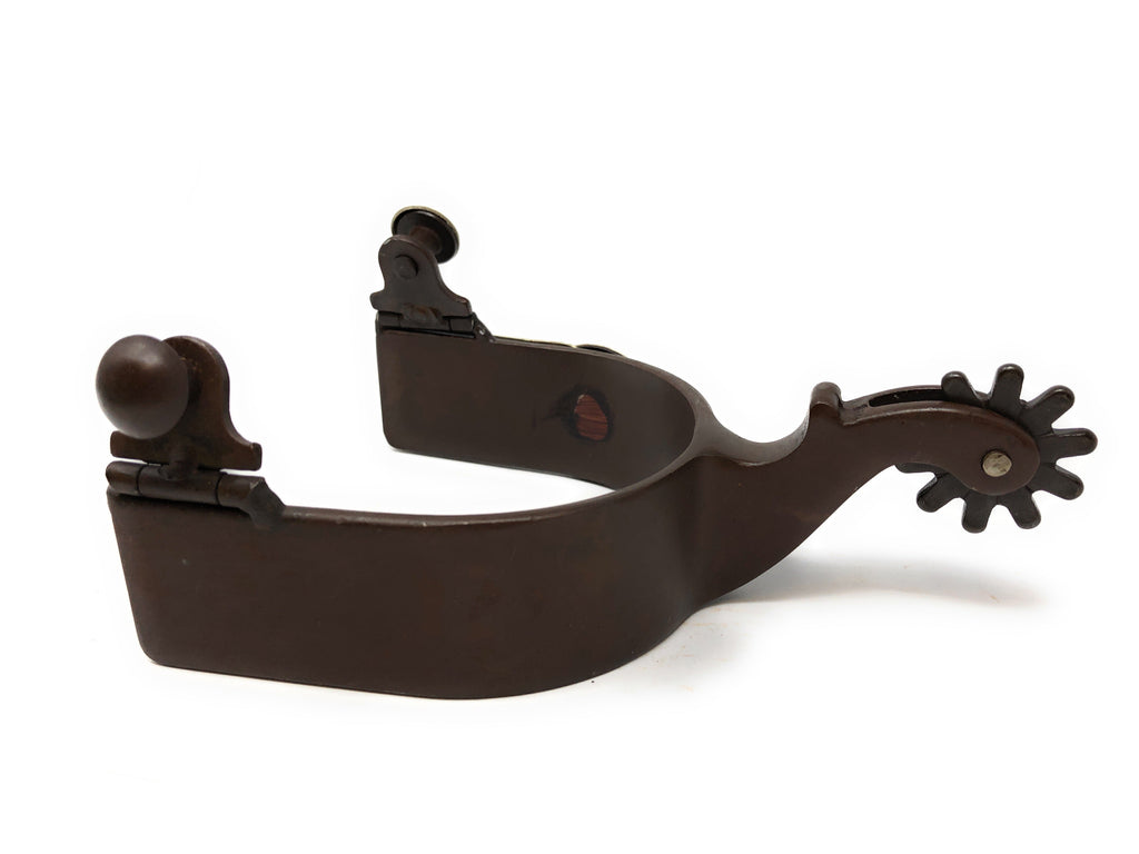 AJ Tack Men's Antique Brown Texas Star Show Spurs