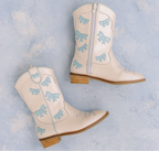 Cowgirl Baby Blue Bow Boots