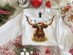 Longhorn Christmas Lights Western Cow Head Shirt – Graphic Tee, Long Sleeve & Crewneck