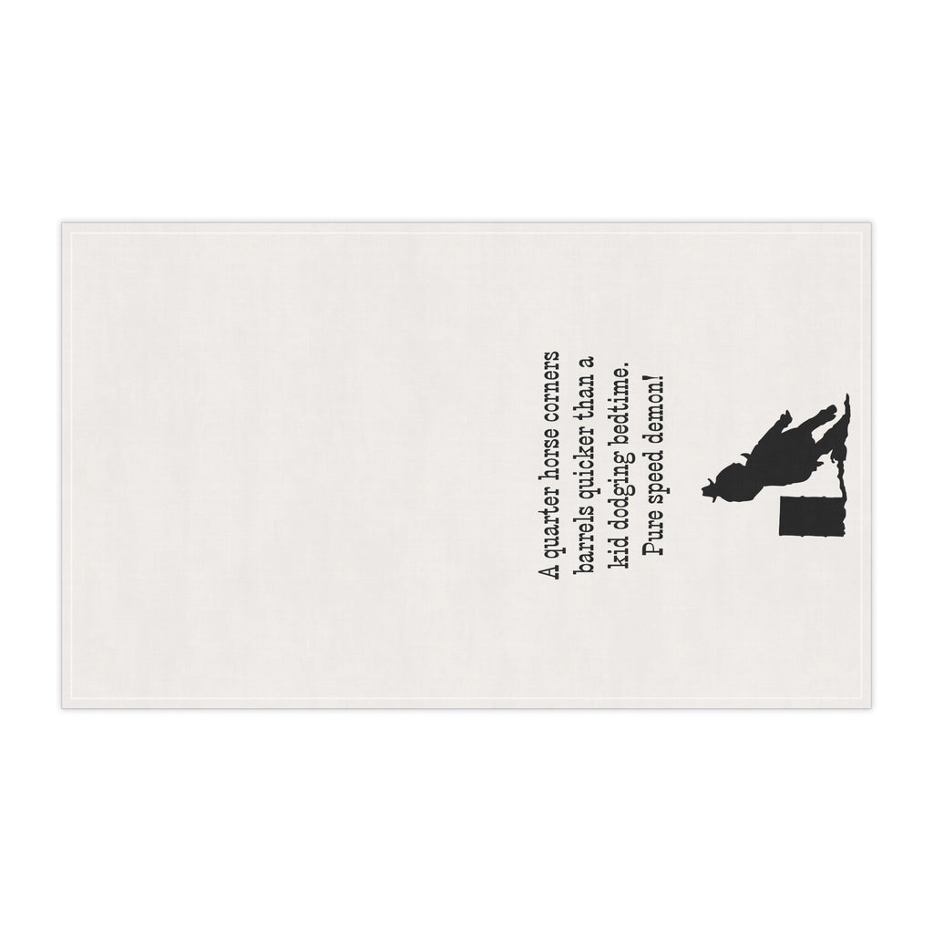 Quarter Horse Barrel Racing Tea Towels, Funny Kitchen Linens, Gift for Horse Lovers, Unique Home Decor, Cowboy Kitchen Accessories
