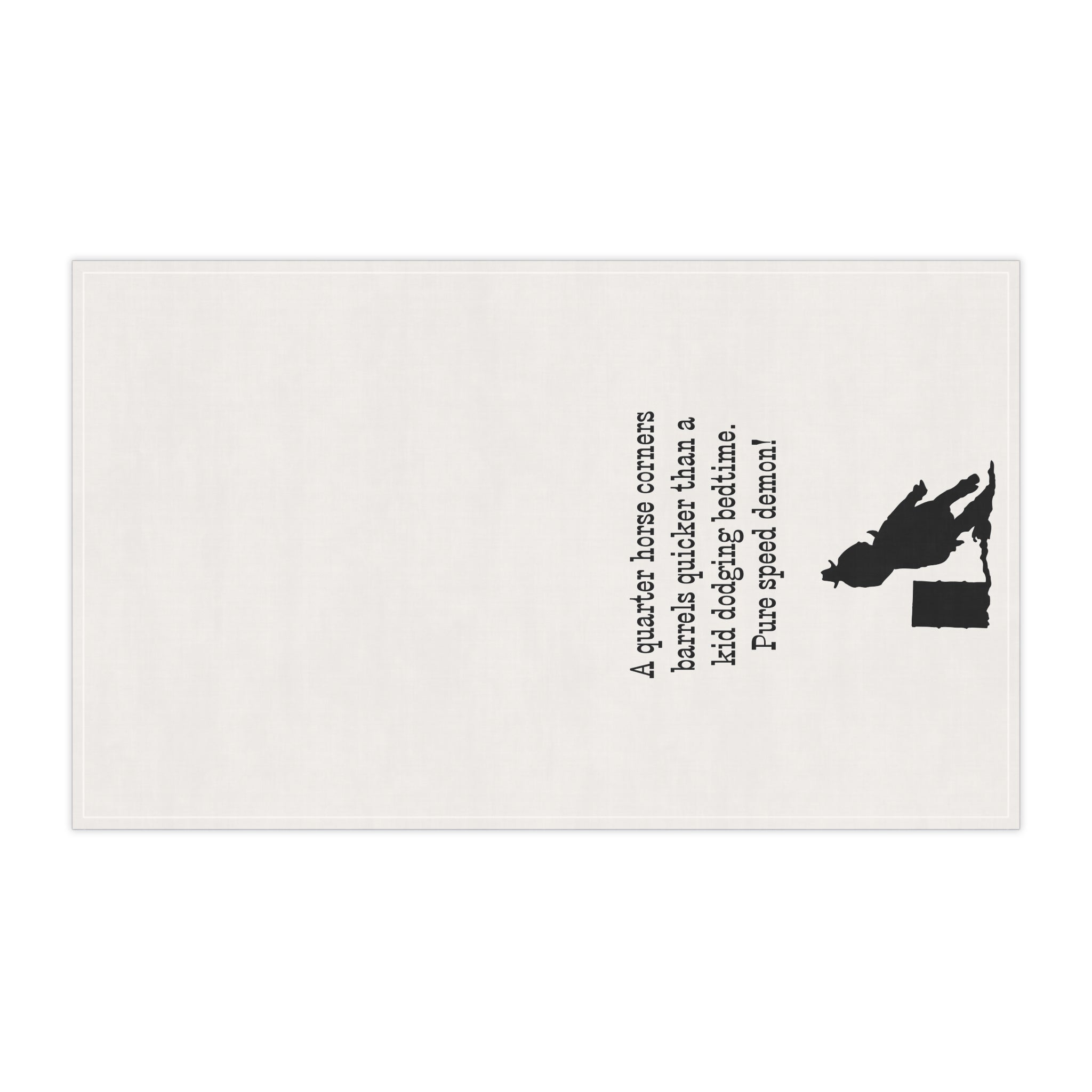 Quarter Horse Barrel Racing Tea Towels, Funny Kitchen Linens, Gift for Horse Lovers, Unique Home Decor, Cowboy Kitchen Accessories