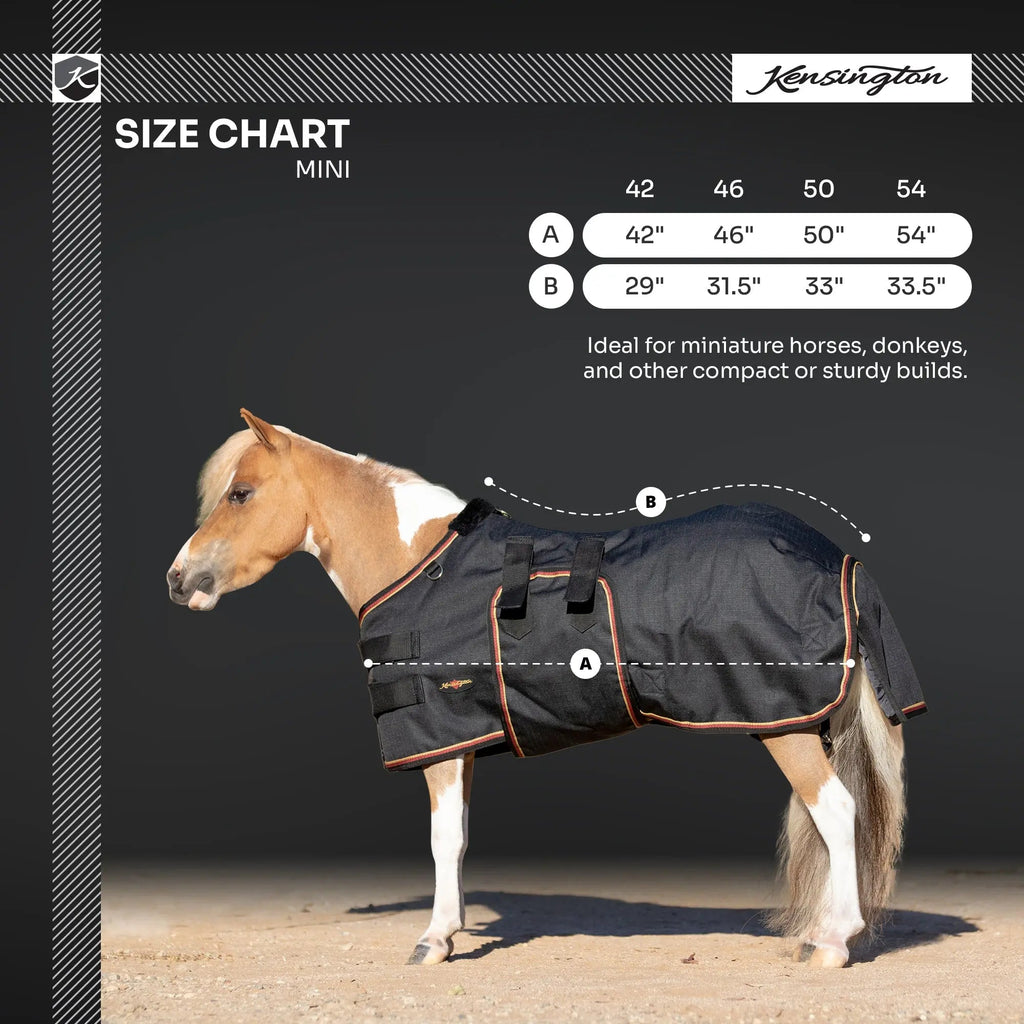 Kensington Mini 80G Light Weight Horse Winter Turnout Blanket - Waterproof & Breathable