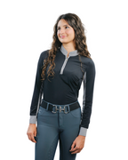 Cool and Comfortable Black Sun Shirt with Glitter Bars