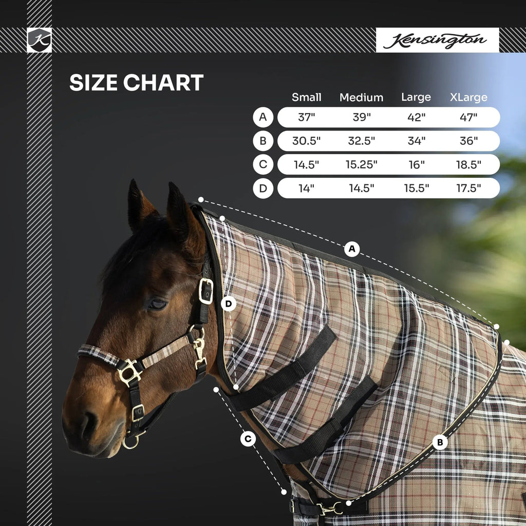 Kensington Supermesh® Horse Winter Neck Warmer - Waterproof & Breathable - Supremely Durable Textilene® - Multiple Weights