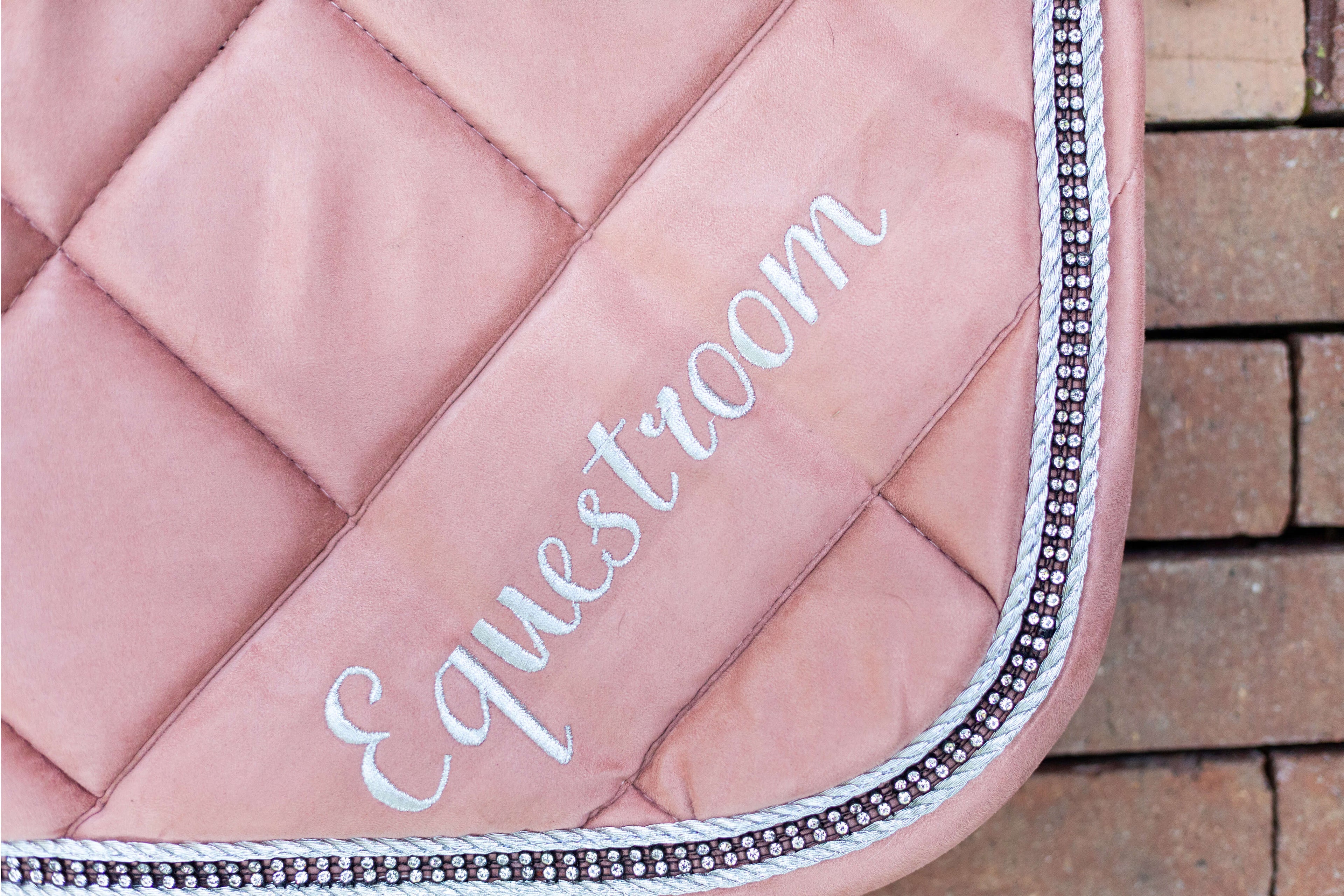 Powder Pink Suede Saddle Pad Set