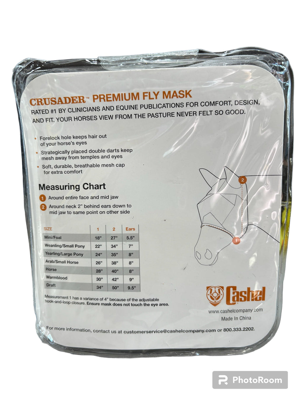 CRUSADER FLY MASK HORSE STD EARS