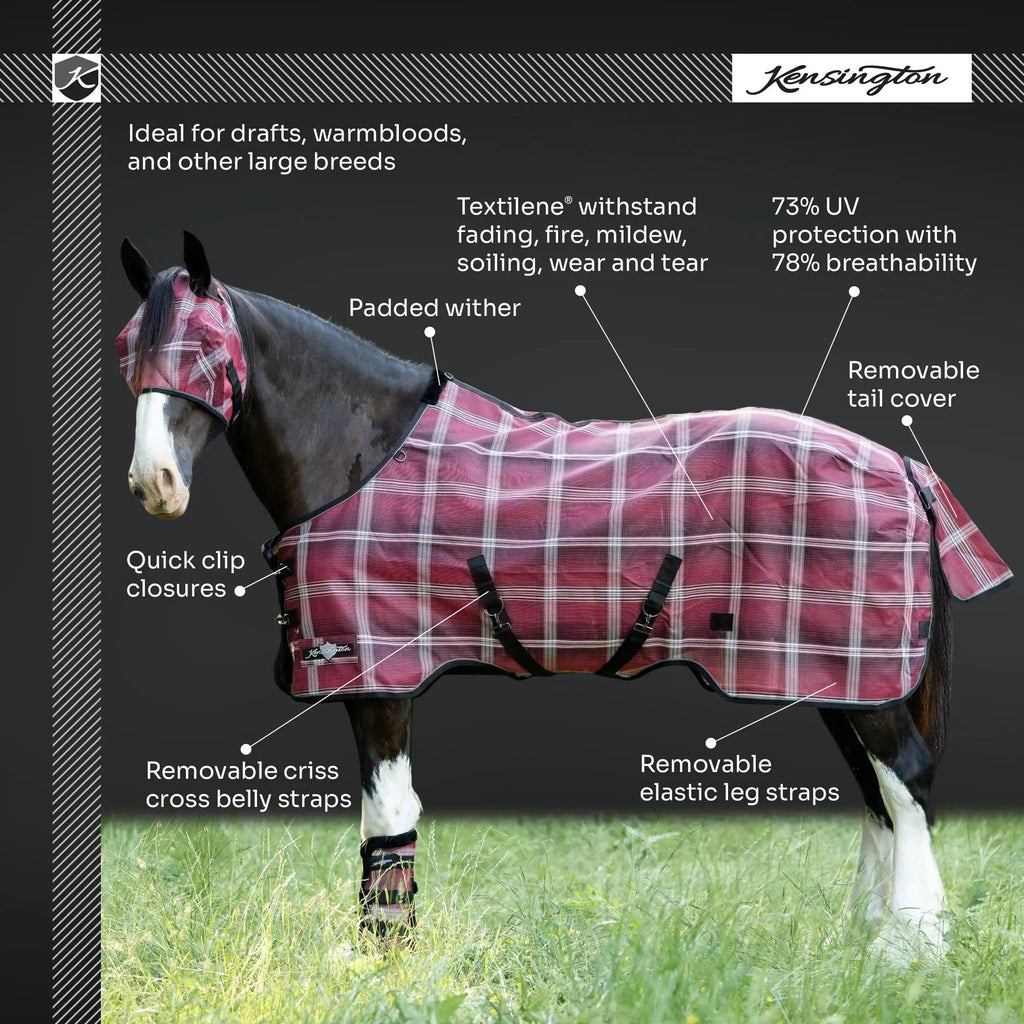 Kensington Draft Horse Protective Fly Sheet  - 73% UV Protection