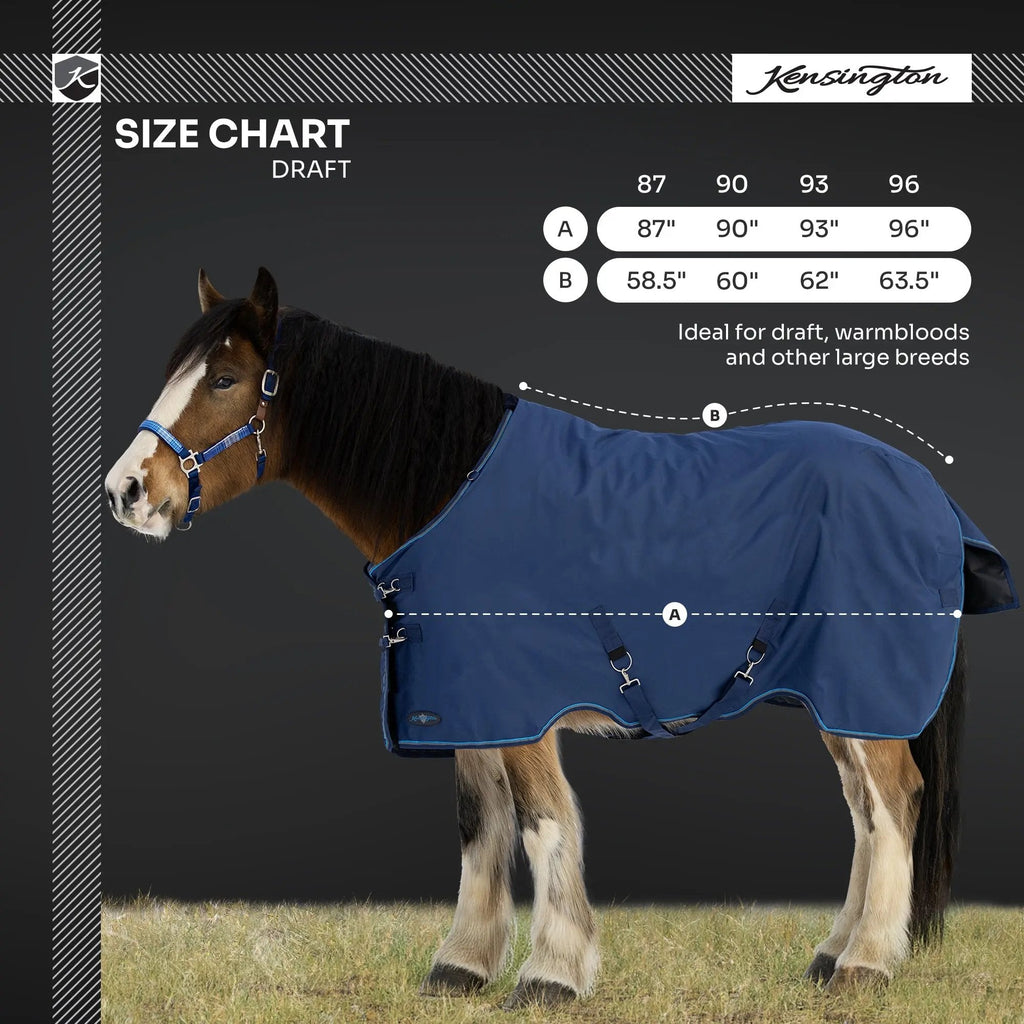 Kensington Draft Horse Midweight 180g Winter Turnout Blanket - Waterproof & Breathable