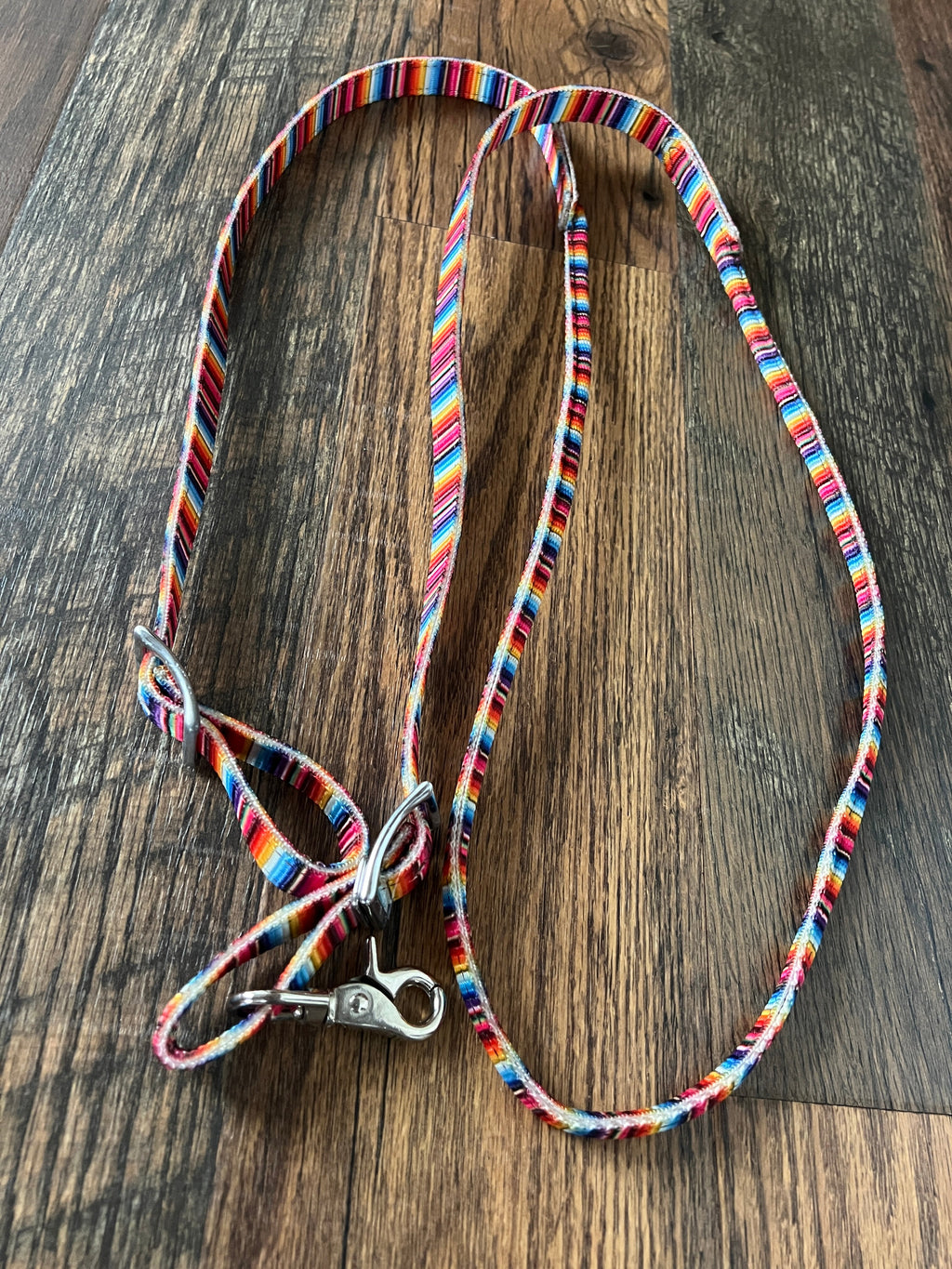 Rolled Nylon Contest Reins- Serape