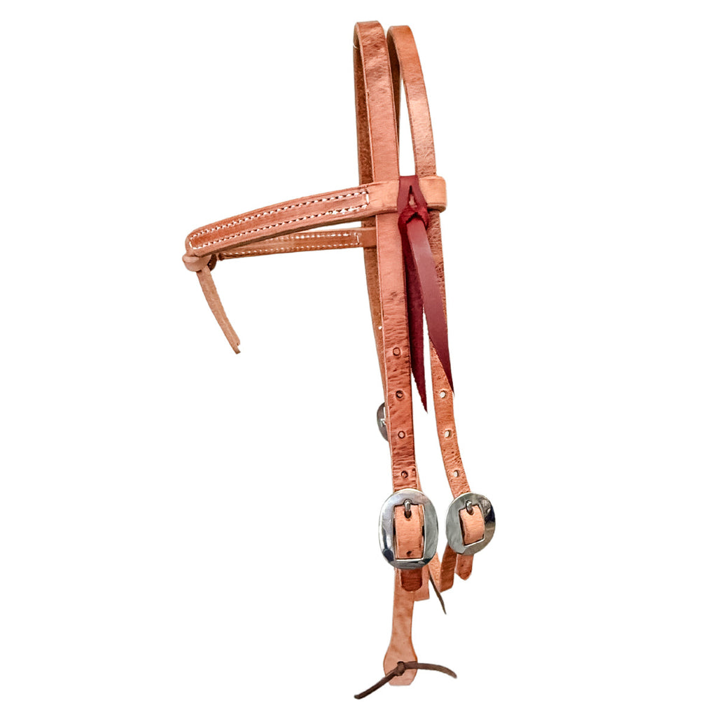 AJ Tack Harness Leather Knotted Browband Headstall