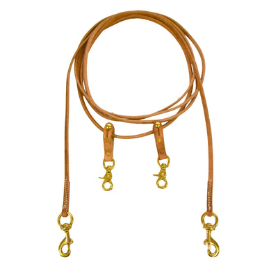 AJ Tack Harness Leather Draw Reins - 3/8in x 15ft