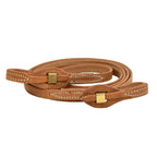 AJ Tack Harness Leather Brass Quick Change Roper Reins