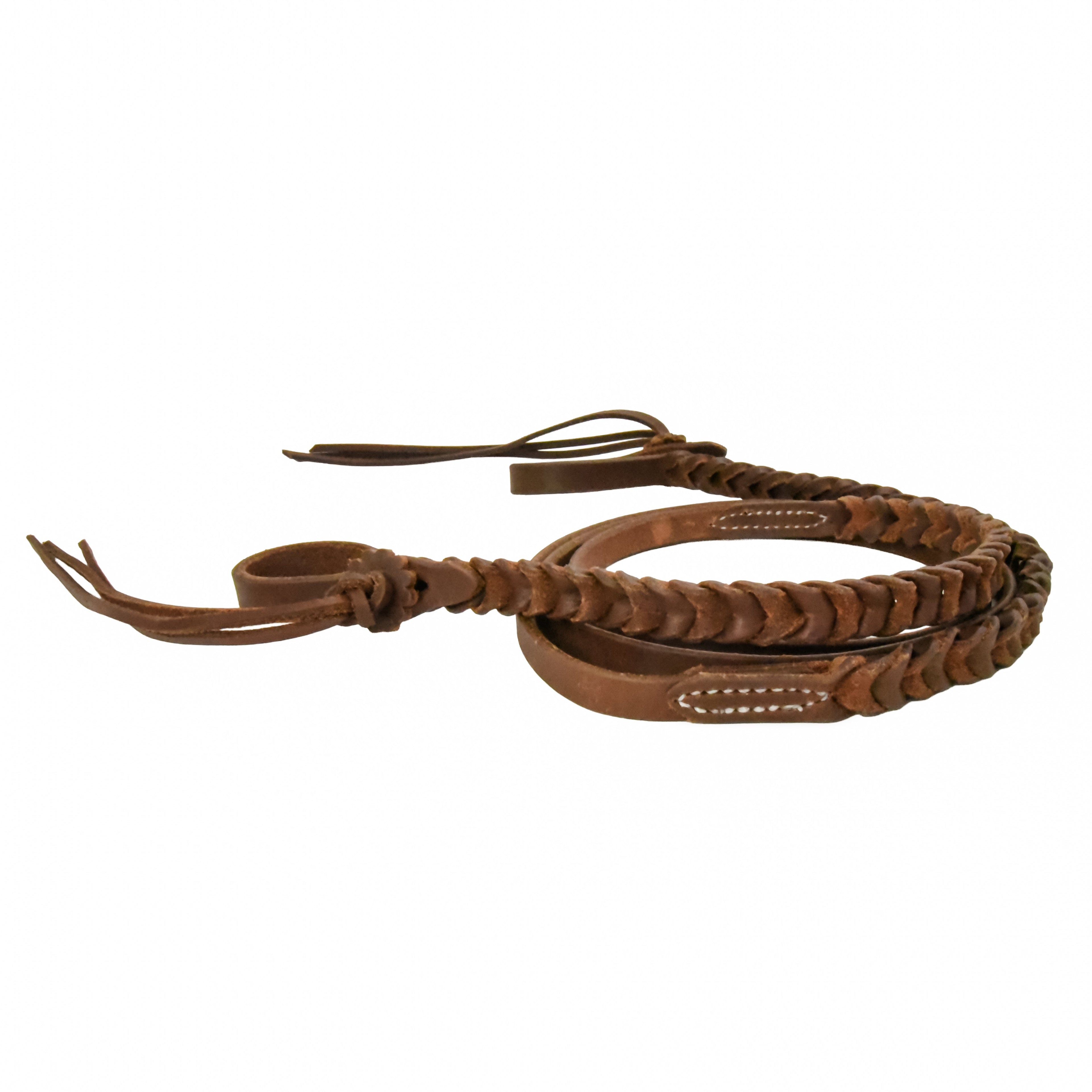 AJ Tack Oiled Braided Rattlesnake Roper Reins - 5/8in x 8ft