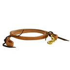 AJ Tack Harness Leather Flat Roper Reins - 5/8in x 8ft