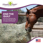 Freedom Feeder Extended Day Net - Slow Feed Hay Net - 2 String Bale - 3 Size Mesh Options