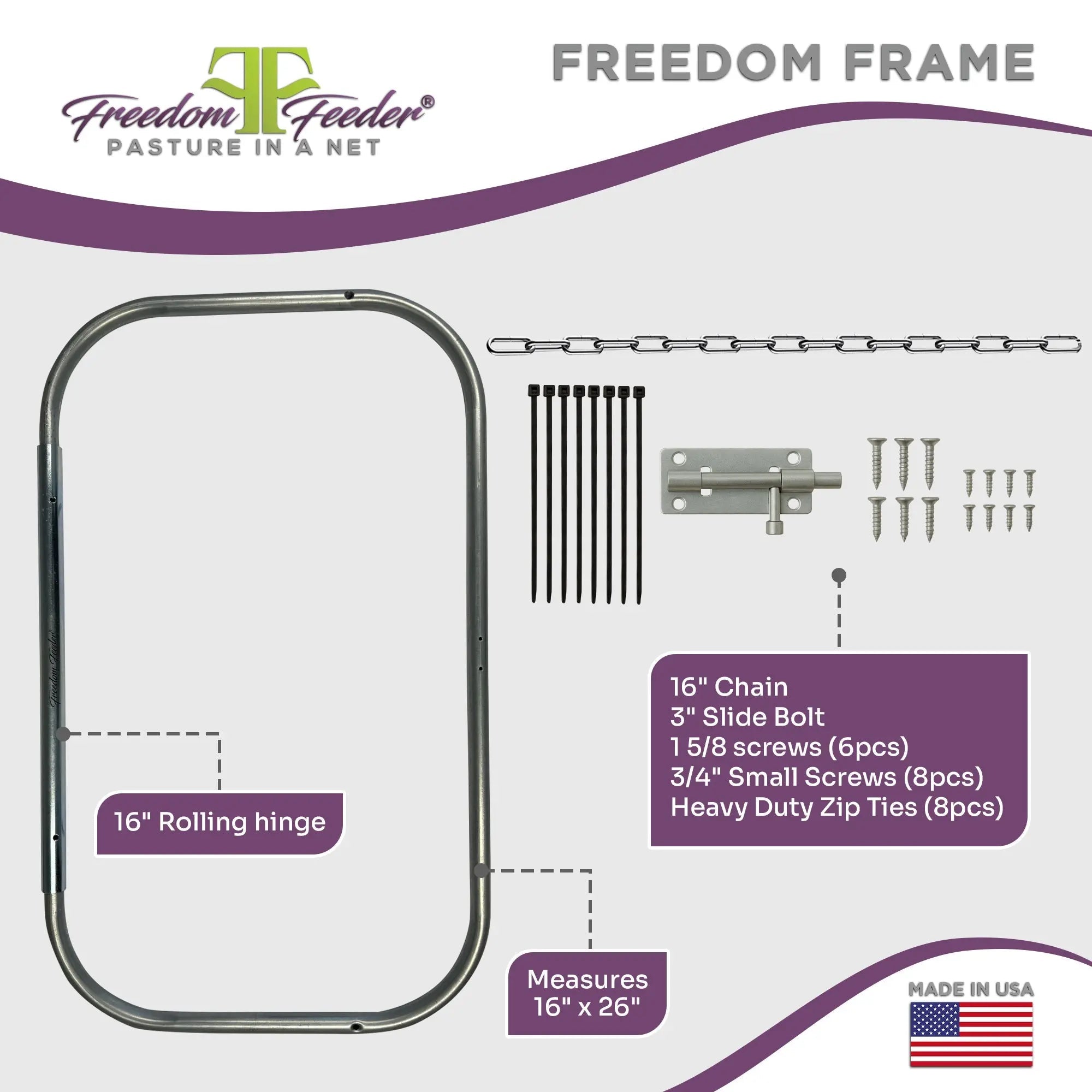 Freedom Feeder Frame - Slow Feed Hay Net Frame - Easy Slow Feed Solution