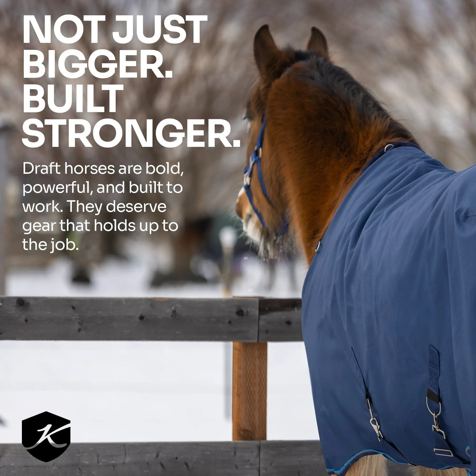 Kensington Draft Horse Heavyweight 300g Winter Turnout Blanket - Waterproof & Breathable