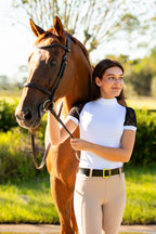 Short Sleeve Lace shirt White/Black