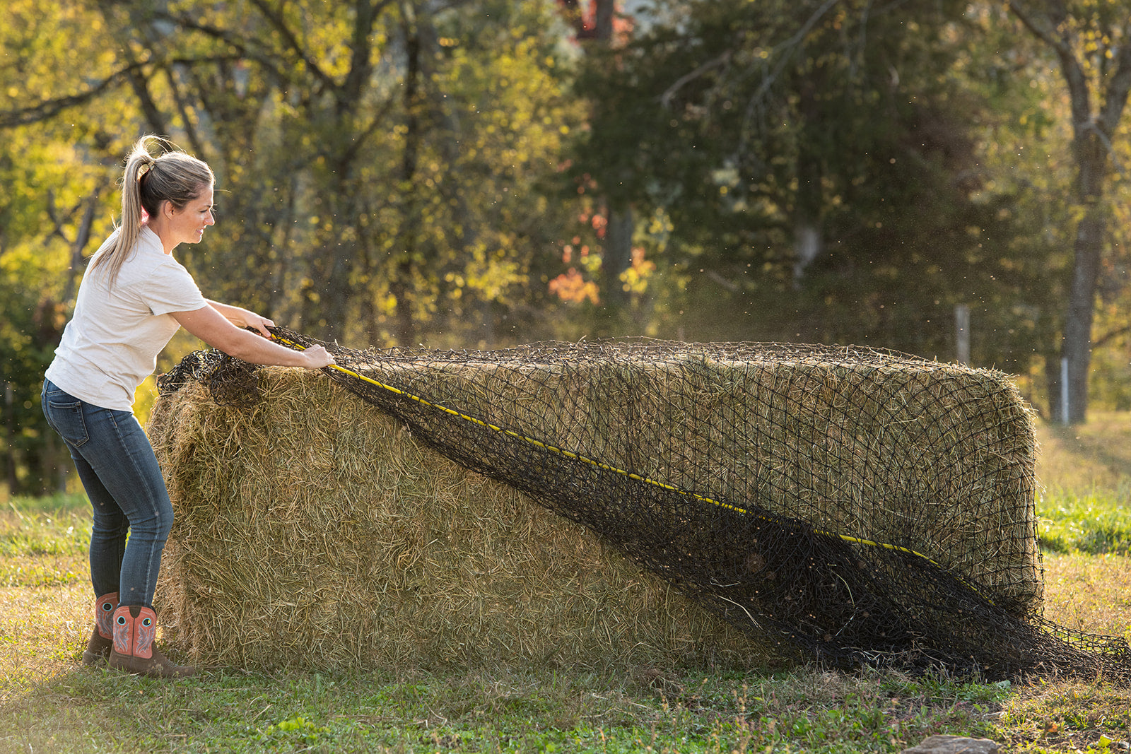 Large Square Bale Hay Net