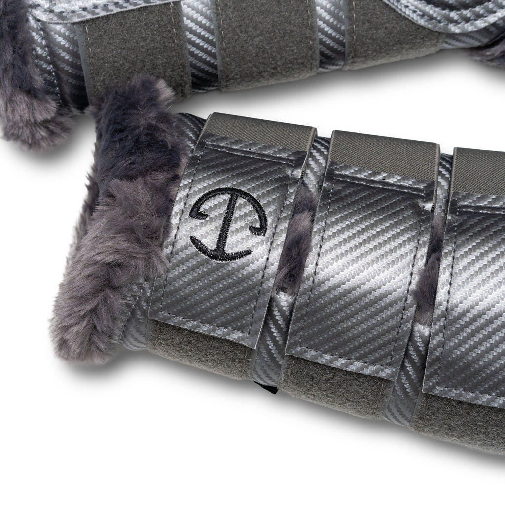 Metallics Collection: Carbon Tech Brushing Boots - Platinum
