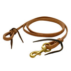 AJ Tack Harness Leather Flat Roper Reins - 1/2in x 8ft